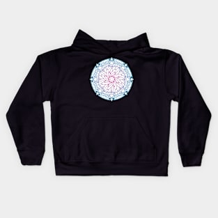 Blue and pink mandala Kids Hoodie